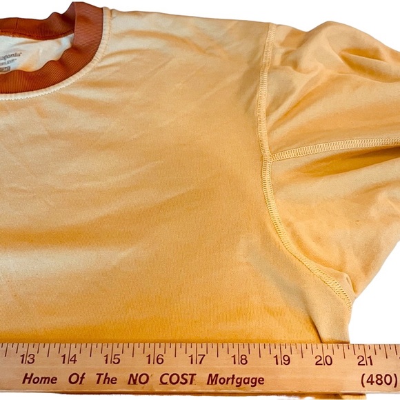 Patagonia Women’s Long Sleeve M Mustard Yellow Oversize Activewear Gym Workout - Picture 5 of 5